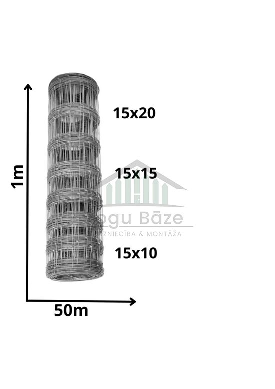 Lauksaimniecības siets ruļļos 1.00X50M