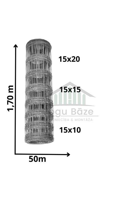 Lauksaimniecības siets ruļļos 1.70X50M