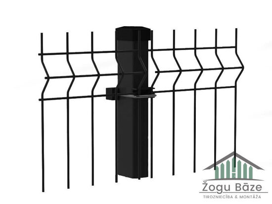 Nelikvīds 3D Žoga panelis Ø4mm Melns RAL9005
