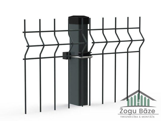 Nelikvīds 3D Žoga panelis Ø4mm Pelēks RAL7016