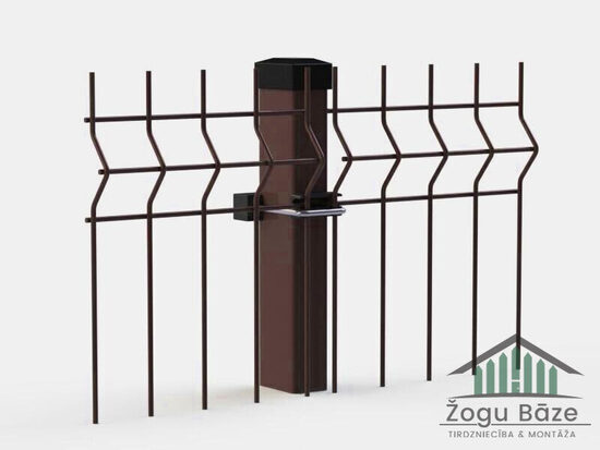 Nelikvīds 3D Žoga panelis Ø4mm Brīns RAL8017