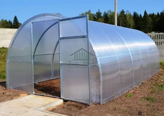 Polikarbonāta siltumnīca,  "DĀRZS Plus" Platums 300cm (Garums pēc izvēles)