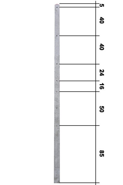 2600/95/80mm Armēts betona stabs 