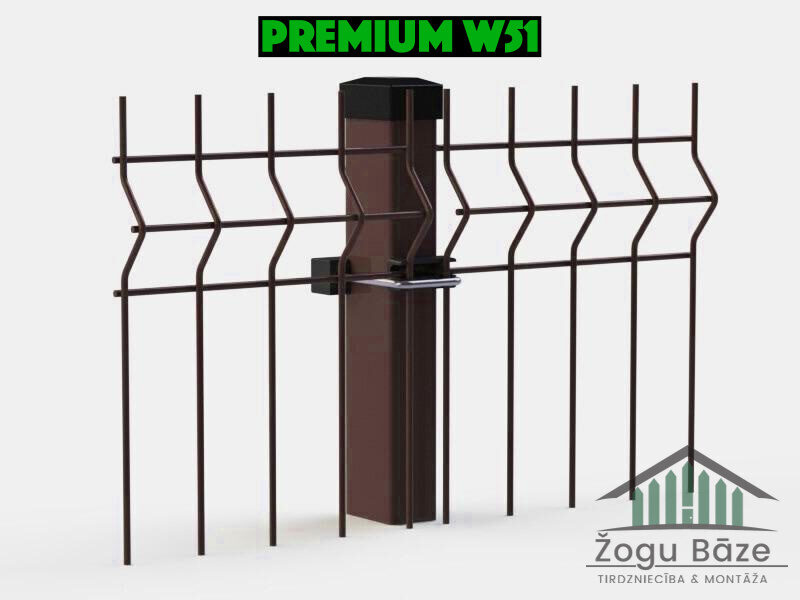 Premium 3D Žoga panelis Ø4mm/W51 Zaļš RAL8017