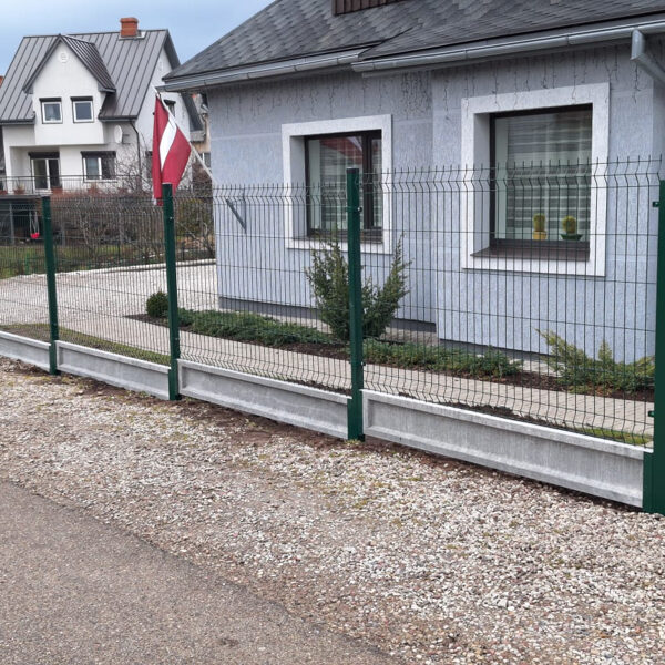 Privātmāja Talsi (3D panelis, pasētas, bīdāmie vārti, gājēju vārti)